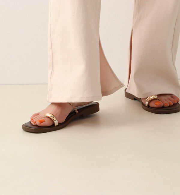 NOLLEY'S「【NICOLAS LAINAS/ニコラス ライナス】 メタリックフィンガーフックサンダル」|サンダル|