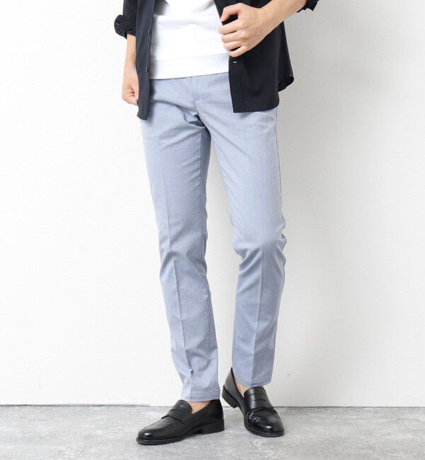 NOLLEY'S goodman「《ビジカジ対応》綿麻COOLMAX スリムフィットパンツ 25SS」|チノ|