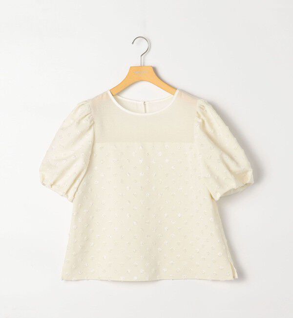 NOLLEY'S sophi「ドットジャガードバルーンスリーブブラウス」|シャツ・ブラウス|