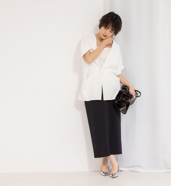 NOLLEY'S「《セットアップ対応》ウォッシャブルツイルフレンチジャケット」|ノーカラージャケット|