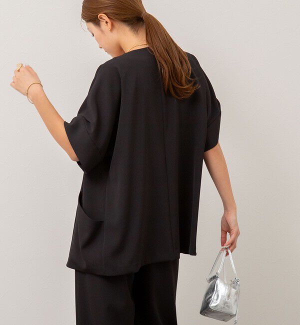 NOLLEY'S「《セットアップ対応》ウォッシャブルツイルフレンチジャケット」|ノーカラージャケット|