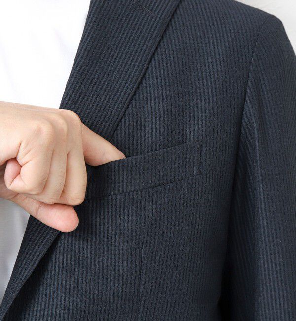 NOLLEY'S goodman「《ビジカジ/セットアップ対応》ドットサッカーストレッチジャケット 25SS」|テーラードジャケット|