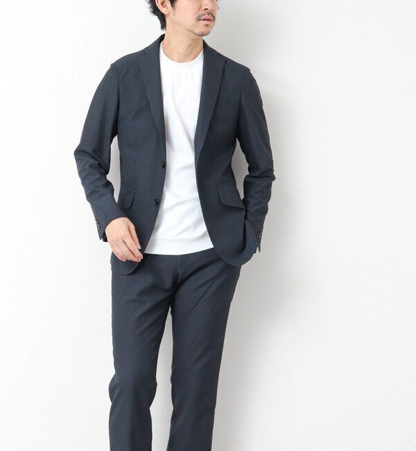 NOLLEY'S goodman「《ビジカジ/セットアップ対応》ドットサッカーストレッチジャケット 25SS」|テーラードジャケット|