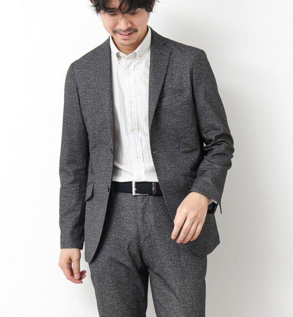 NOLLEY'S goodman「《ビジカジ/セットアップ対応》ドットサッカーストレッチジャケット 25SS」|テーラードジャケット|