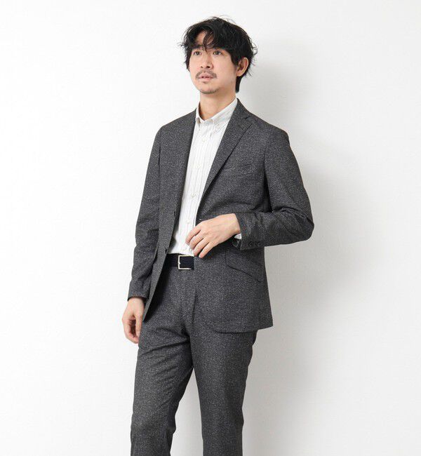 NOLLEY'S goodman「《ビジカジ/セットアップ対応》ドットサッカーストレッチジャケット 25SS」|テーラードジャケット|