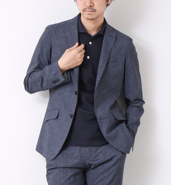 NOLLEY'S goodman「《ビジカジ/セットアップ対応》接触冷感4WAYストレッチジャケット 25SS」|テーラードジャケット|ネイビー