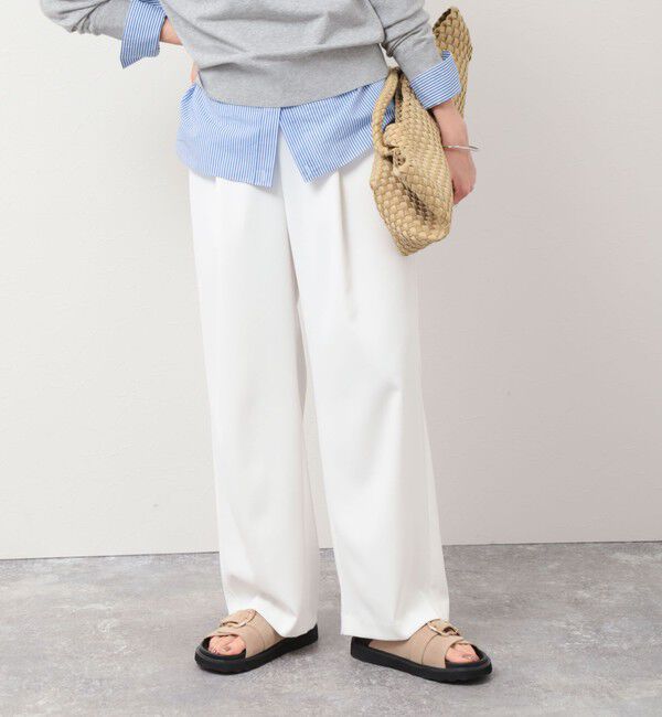 NOLLEY'S sophi「《セットアップ対応》ウォッシャブルツイルイージータックワイドパンツ」|その他|