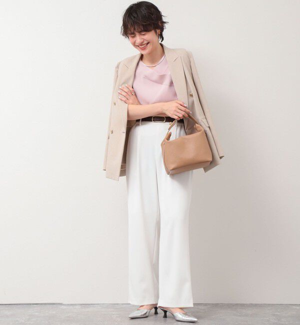 NOLLEY'S sophi「《セットアップ対応》ウォッシャブルツイルイージータックワイドパンツ」|その他|