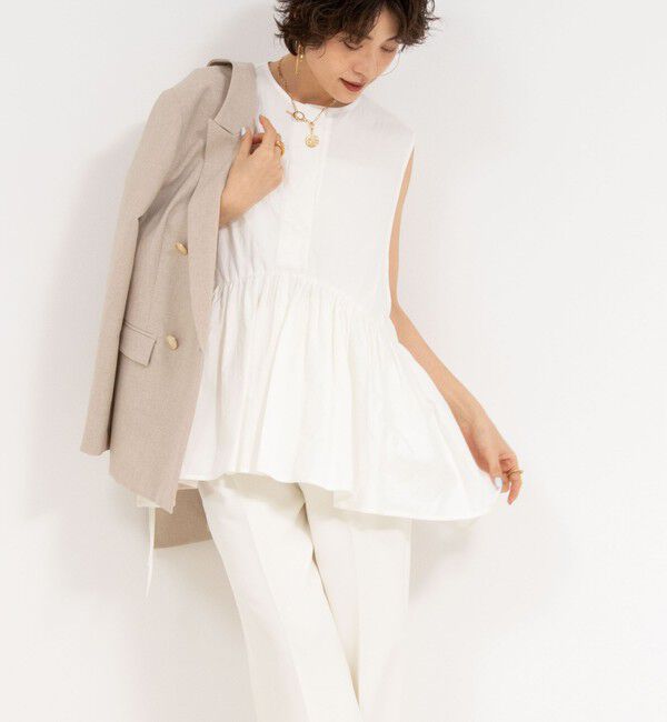 NOLLEY'S sophi「【PROTAGONISTA/プロタゴニスタ】Sleeveless Flare Tops」|シャツ・ブラウス|オフホワイト