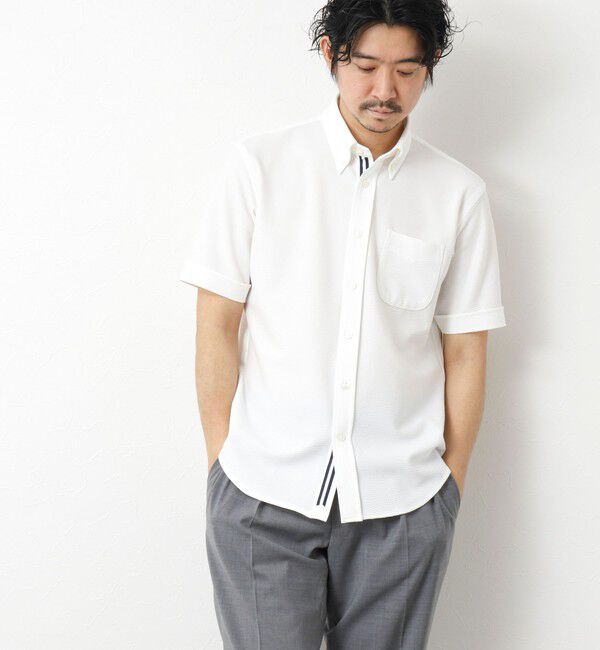 NOLLEY'S goodman「《ビジカジ対応》吸水速乾 360&deg;ストレッチ トリコットST テープBD 25SS」|シャツ・ブラウス|