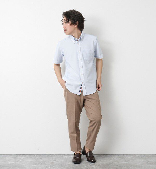 NOLLEY'S goodman「《ビジカジ対応》吸水速乾 360&deg;ストレッチ トリコットST テープBD 25SS」|シャツ・ブラウス|