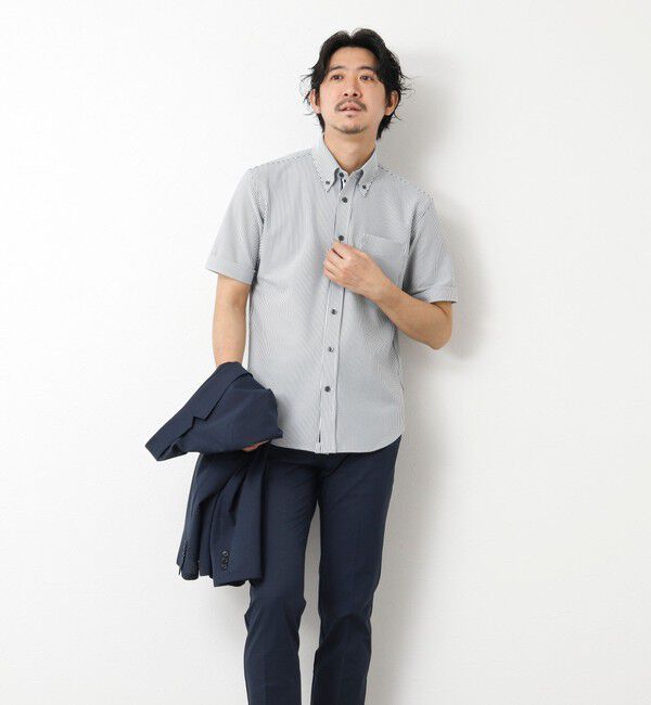 NOLLEY'S goodman「《ビジカジ対応》吸水速乾 360&deg;ストレッチ トリコットST テープBD 25SS」|シャツ・ブラウス|