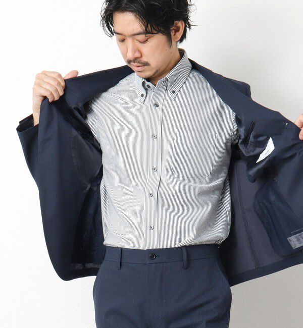 NOLLEY'S goodman「《ビジカジ対応》吸水速乾 360&deg;ストレッチ トリコットST テープBD 25SS」|シャツ・ブラウス|