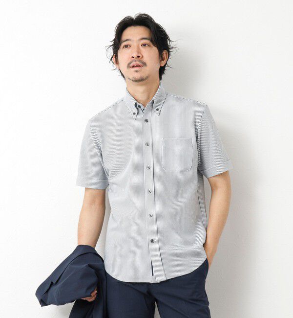 NOLLEY'S goodman「《ビジカジ対応》吸水速乾 360&deg;ストレッチ トリコットST テープBD 25SS」|シャツ・ブラウス|