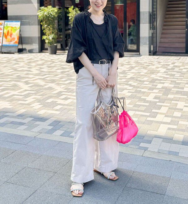 NOLLEY'S「《セットアップ対応》リネンフリル衿ブラウス」|シャツ・ブラウス|