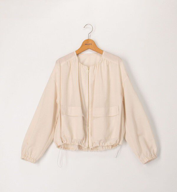 NOLLEY'S「ウォッシャブルブライトローンショートブルゾン」|ブルゾン・スタジャン|