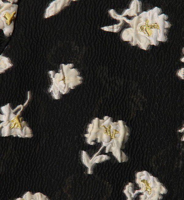 NOLLEY'S sophi「《セットアップ対応》ラメフラワージャガードブラウス」|シャツ・ブラウス|