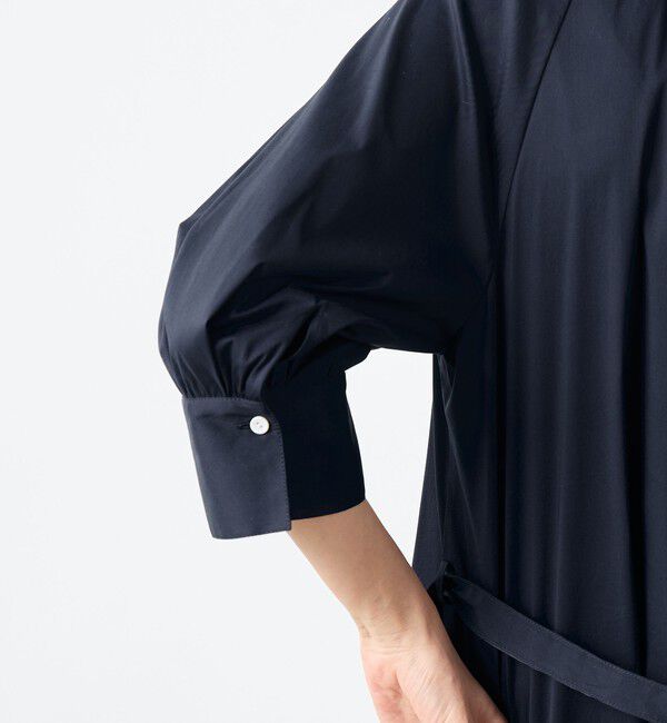 NOLLEY'S「ウォッシャブル高密度ストレッチシャツワンピース」|ワンピース|