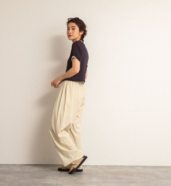 NOLLEY'S「【MAQWEL/マクウェル】ソフトタッチスラブショートT」|Tシャツ・カットソー|