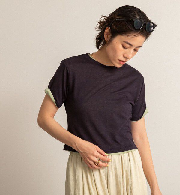 NOLLEY'S「【MAQWEL/マクウェル】ソフトタッチスラブショートT」|Tシャツ・カットソー|