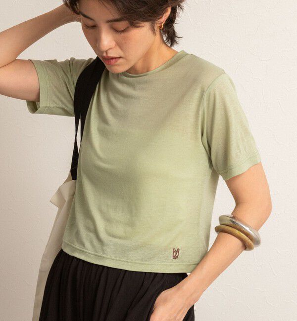 NOLLEY'S「【MAQWEL/マクウェル】ソフトタッチスラブショートT」|Tシャツ・カットソー|オリーブ