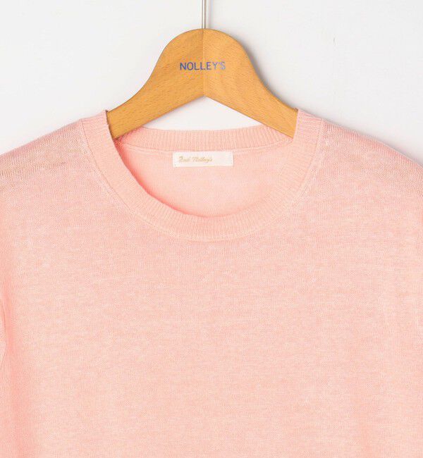 NOLLEY'S「《アンサンブル対応》《手洗い可能》フレンチリネン5分袖プルオーバーニット」|ニット・セーター|