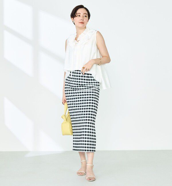 NOLLEY'S sophi「フリルネックノースリーブブラウス」|シャツ・ブラウス|