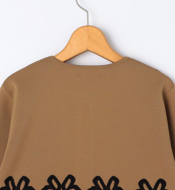 NOLLEY'S「レース付きクルーネックカーディガン」|カーディガン|