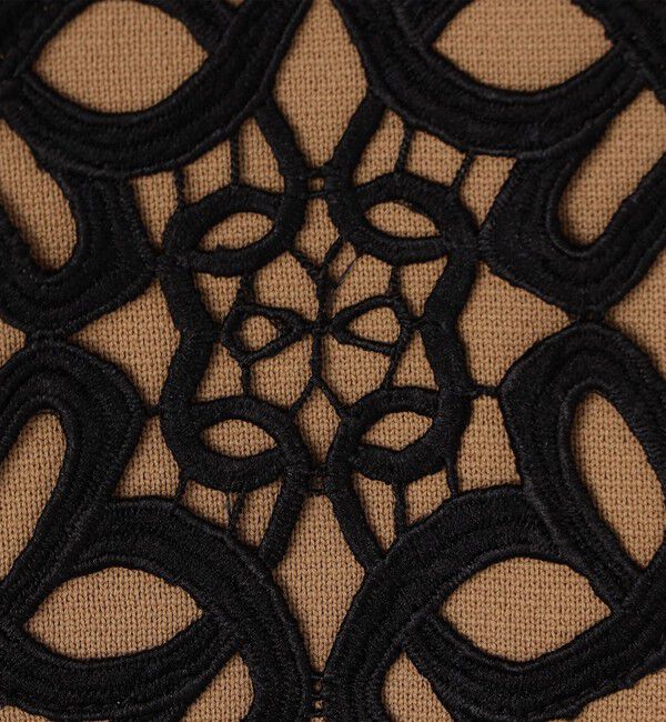 NOLLEY'S「レース付きクルーネックカーディガン」|カーディガン|