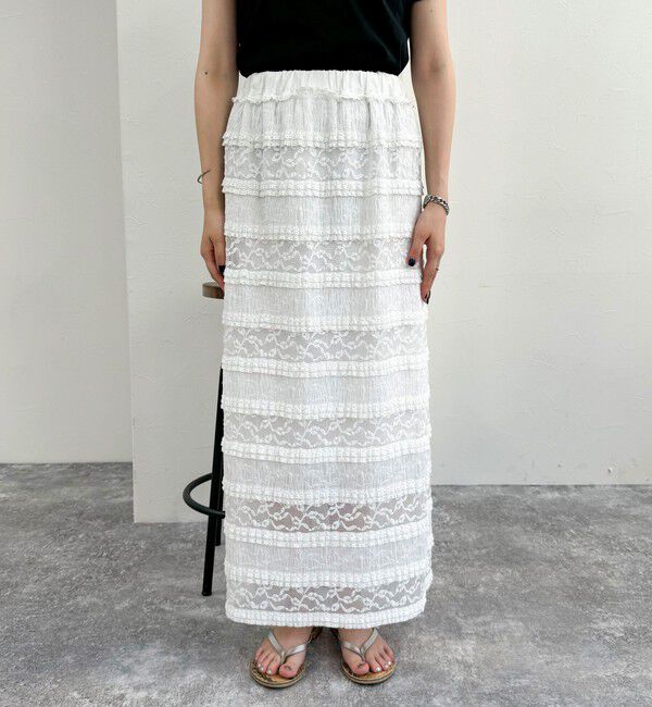 fredy emue「カットレースナロースカート」|タイト|