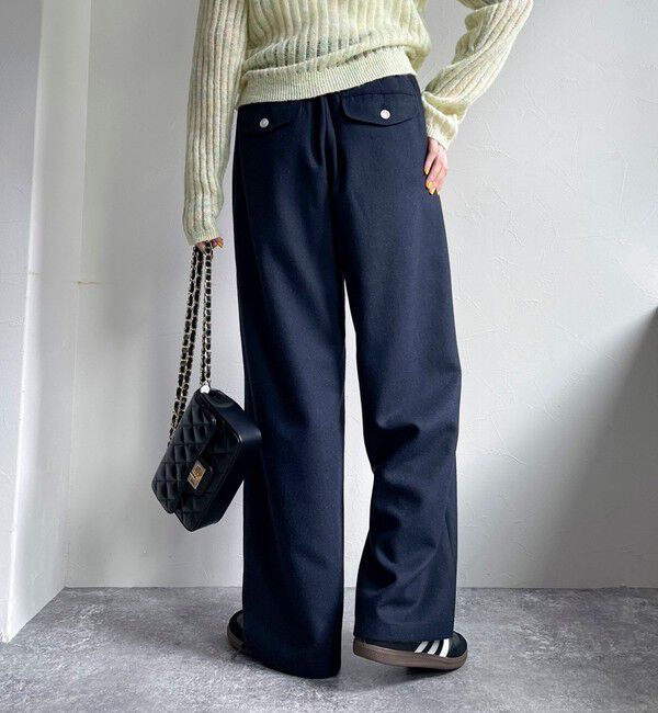 fredy emue「ウール混ウォッシャブルイージーパンツ」|チノ|