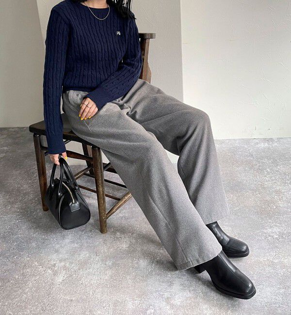 fredy emue「ウール混ウォッシャブルイージーパンツ」|チノ|