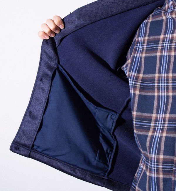 GLOSTER「【GLOSTER/グロスター】カチオンフリースボンディング くるみボタン ショールカーディガン」|カーディガン|