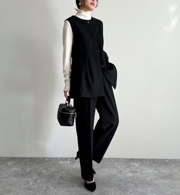 fredy emue「ダブルクロスタックスラックスパンツ」|スラックス|