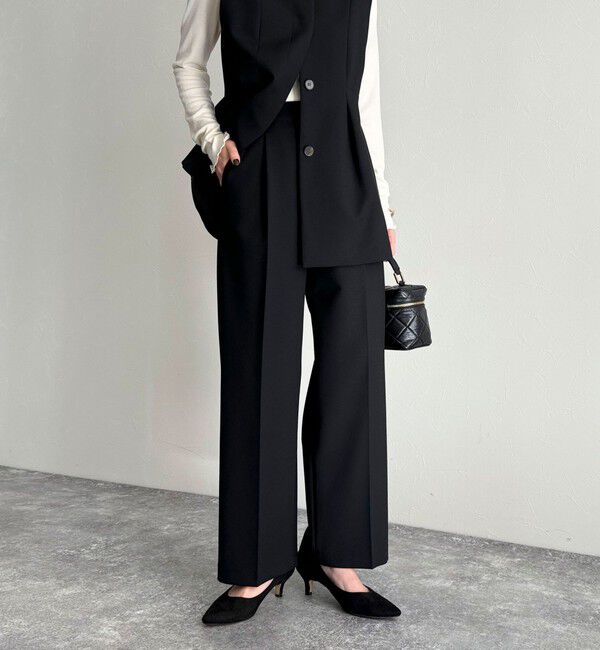 fredy emue「ダブルクロスタックスラックスパンツ」|スラックス|