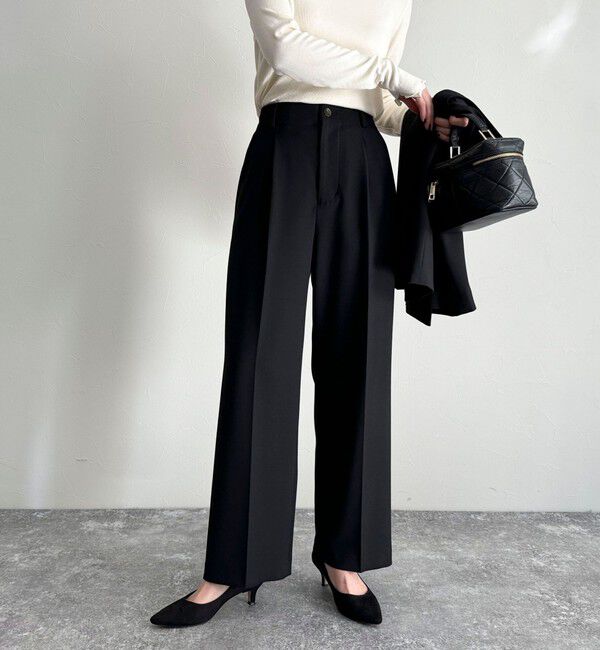 fredy emue「ダブルクロスタックスラックスパンツ」|スラックス|