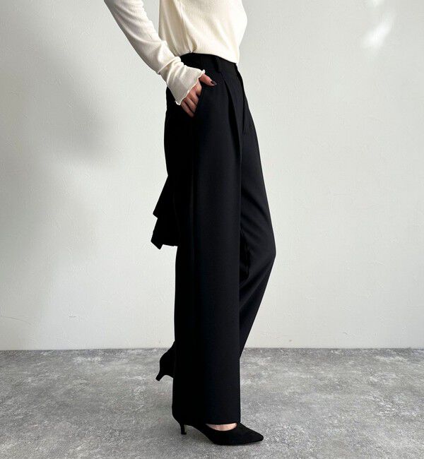 fredy emue「ダブルクロスタックスラックスパンツ」|スラックス|