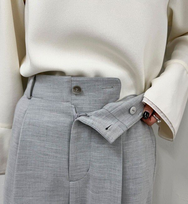 fredy emue「ダブルクロスタックスラックスパンツ」|スラックス|