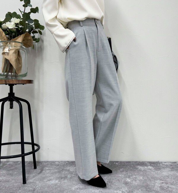 fredy emue「ダブルクロスタックスラックスパンツ」|スラックス|