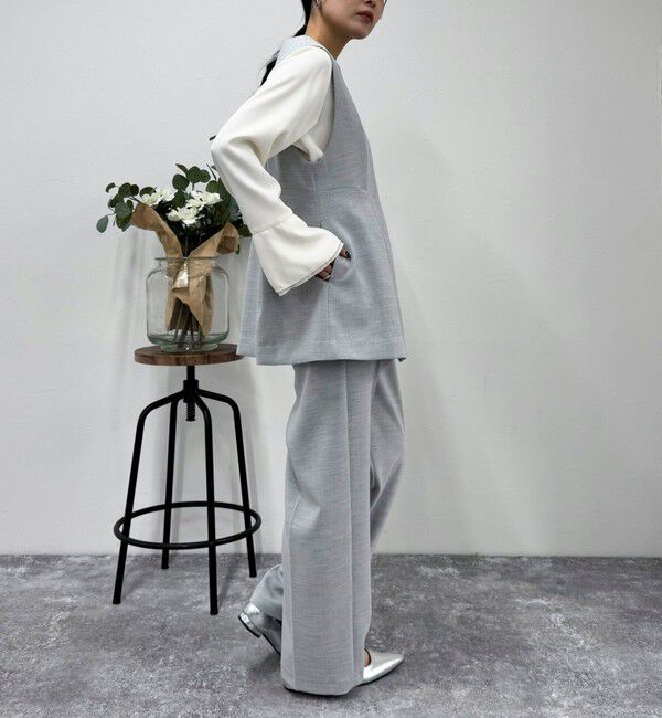 fredy emue「ダブルクロスタックスラックスパンツ」|スラックス|