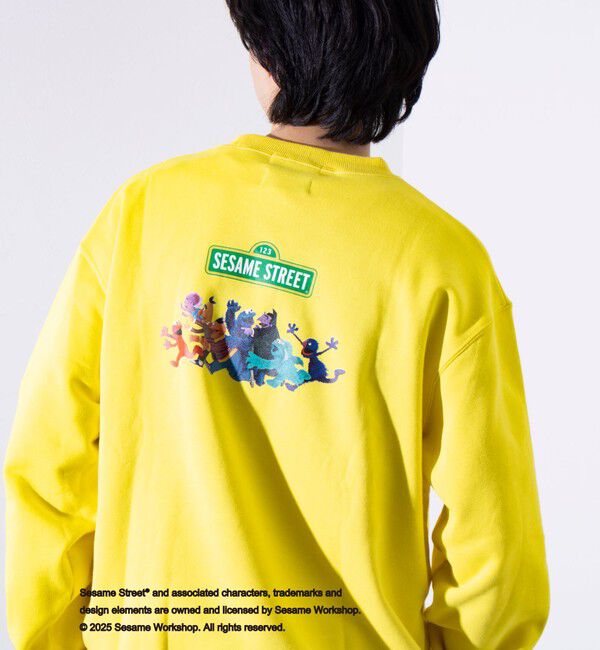 GLOSTER「【SESAME STREET】meets【GLOSTER】クルーネック  プリントスウェット」|スウェット・ジャージ|イエロー