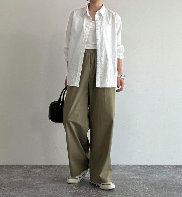 fredy emue「コットンナイロンストレッチセミワイドパンツ」|チノ|