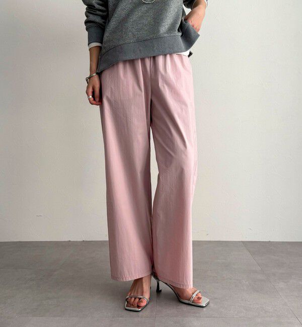 fredy emue「コットンナイロンストレッチセミワイドパンツ」|チノ|