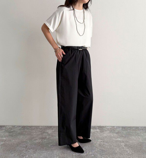fredy emue「コットンナイロンストレッチセミワイドパンツ」|チノ|
