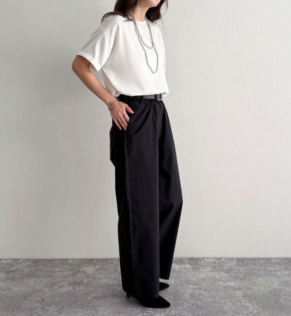 fredy emue「コットンナイロンストレッチセミワイドパンツ」|チノ|