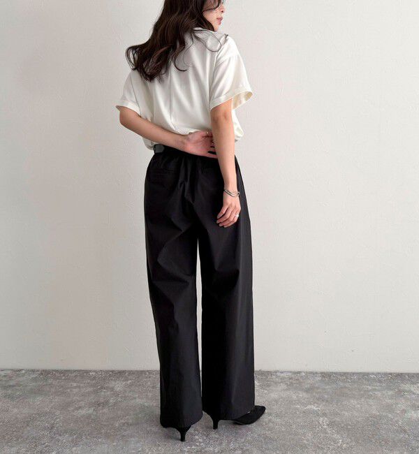 fredy emue「コットンナイロンストレッチセミワイドパンツ」|チノ|