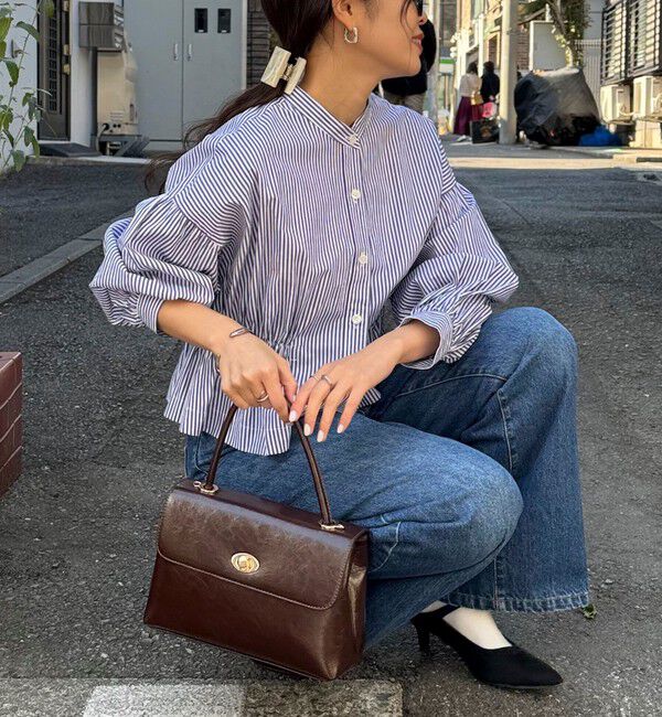 fredy emue「クロップドウエストギャザーブラウス」|シャツ・ブラウス|