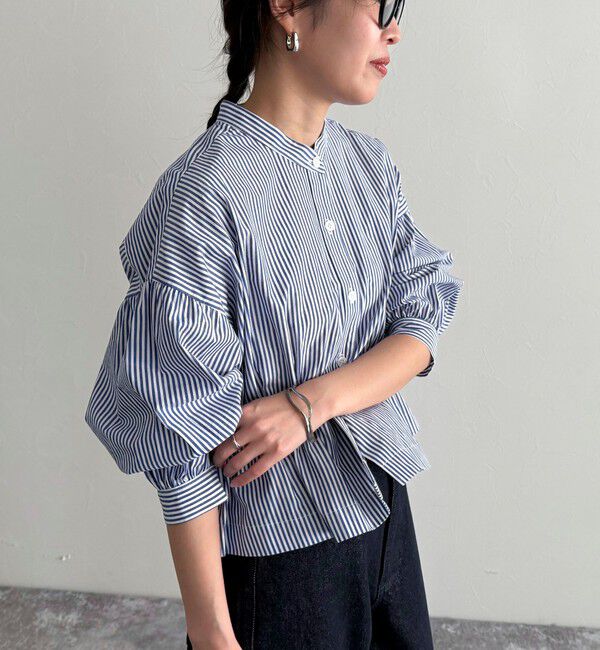 fredy emue「クロップドウエストギャザーブラウス」|シャツ・ブラウス|