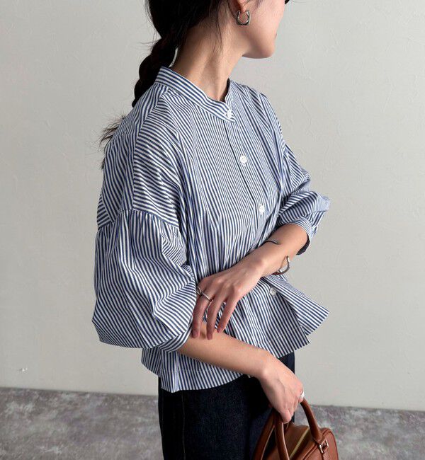 fredy emue「クロップドウエストギャザーブラウス」|シャツ・ブラウス|