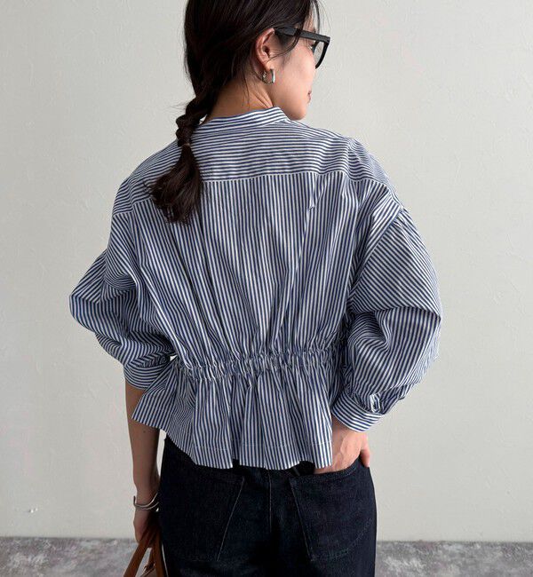 fredy emue「クロップドウエストギャザーブラウス」|シャツ・ブラウス|